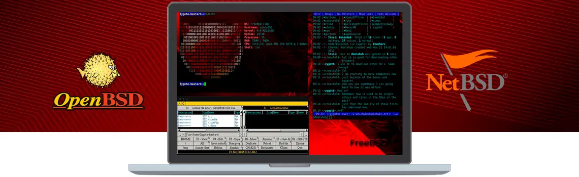 Diferença entre o FreeBSD e outras versões de BSD