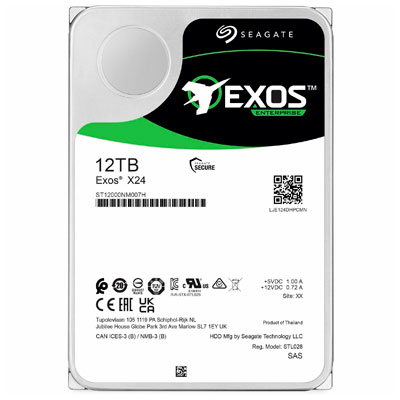 ST12000NM007H Seagate Exos X24 - HD 12TB Enterprise 12Gb/s SAS 