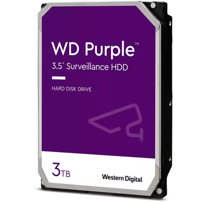 WD33PURZ WD - HD Interno 3TB 5.400 RPM Purple p/ sistemas CFTV, NVR e DVR