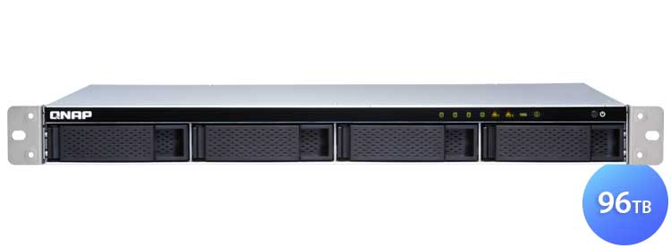 TS-431XeU 96TB Qnap - Storage NAS Rackmount 4 baias p/ HDD ou SSD SATA