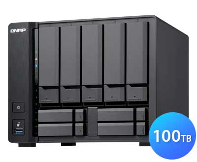 TS-932X 100TB Qnap - Storage NAS 5 baias HDD SSD SATA e LAN 10GbE