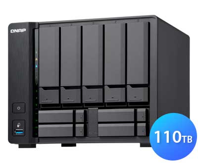 TS-932X 110TB Qnap - Storage NAS 5 baias HDD SSD SATA e LAN 10GbE