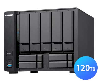 TVS-951X 120TB Qnap - Storage NAS e Servidor de Mídia 10GbE e HDMI 4K