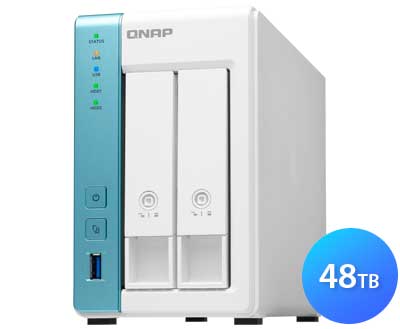 TS-231K Qnap - Storage NAS 2 Baias Doméstico até 48TB SATA