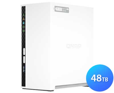 TS-233 48TB Qnap - Servidor NAS 2 Baias p/ discos SATA e SSD