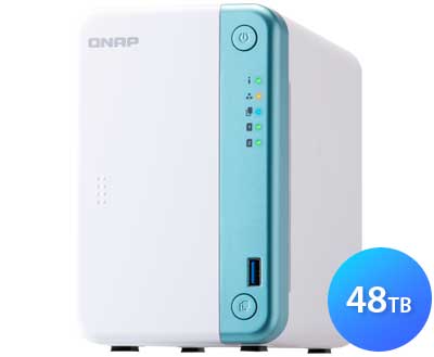 TS-251D Qnap - NAS Multimídia 2 Baias para HDD/SSD SATA até 48TB