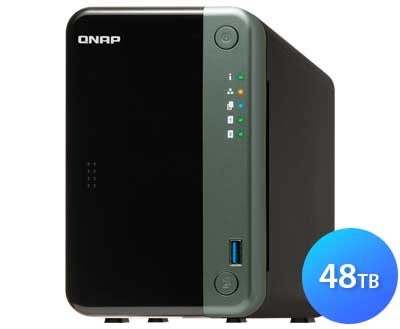 TS-253D 48TB Qnap - NAS e Media Server 2 Baias hot-swappable SATA