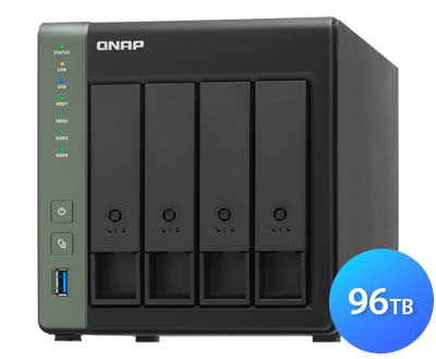 Qnap TS-431KX 96TB - Storage NAS com 4 Baias p/ HDD SATA