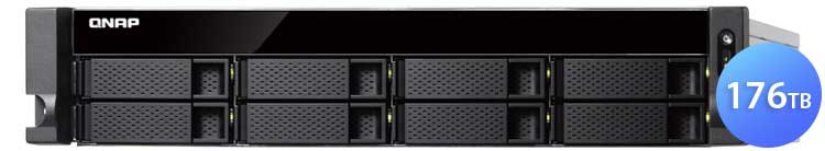 TS-883XU 176TB Qnap - Storage NAS 8 baias p/ HDD ou SSD SATA