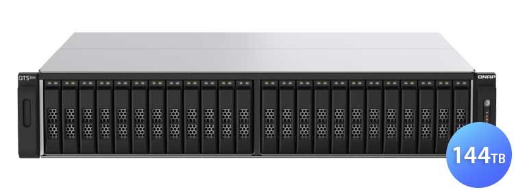 Qnap TS-h2490FU 144TB - All Flash 24 Baias Storage NVMe