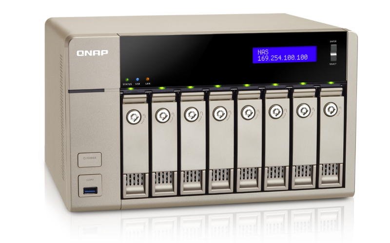 Qnap TS-877XU-RP - Server NAS 2U 8 baias 64TB rackmount SATA/SSD