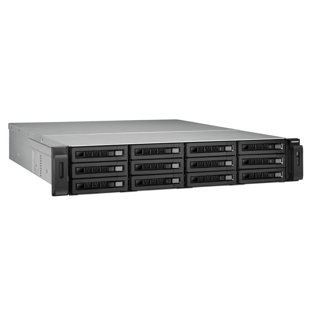 Storage 72TB Qnap, NAS Server 12 Baias  para Hard Disks SATA