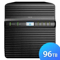 DS416j 96TB Synology DiskStation - Storage NAS 4 Bay p/ HDD SATA