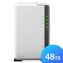 Synology DS220j 48TB DiskStation - Storage NAS 2 Baias HDD/SSD SATA