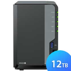 DS224+ 12TB Synology DiskStation - Storage NAS 2 Bay p/ HDD SATA