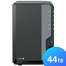 DS224+ 44TB Synology DiskStation - Storage NAS 2 Bay p/ HDD SATA