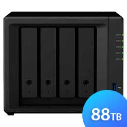 DS420+ 88TB Synology Diskstation - Storage NAS 4 Baias p/ HDD SSD/SATA