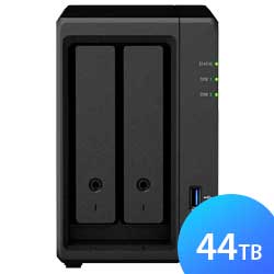 DS720+ 44TB Synology DiskStation - Storage NAS 2 Baias p/ HDD SATA