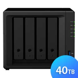 DS918+ 40TB Synology Disktation - Storage NAS 4 Bay p/ HDD SATA