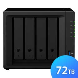 DS918+ 72TB Synology Disktation - Storage NAS 4 Bay p/ HDD SATA