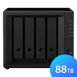 DS918+ 88TB Synology Disktation - Storage NAS 4 Bay p/ HDD SATA