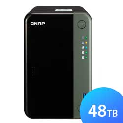 TS-253D 44TB Qnap - NAS e Media Server 2 Baias hot-swappable SATA